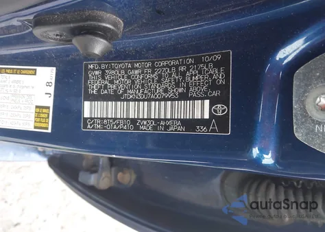 2010 Toyota Prius Ii from USA, damaged, VIN JTDKN3DU7A0079953